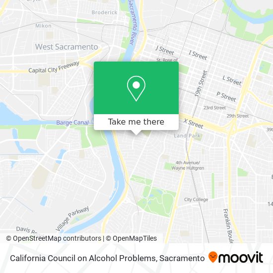 Mapa de California Council on Alcohol Problems