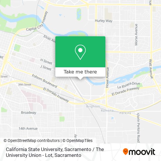 Mapa de California State University, Sacramento / The University Union - Lot