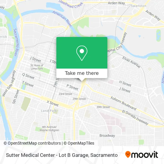 Sutter Medical Center - Lot B Garage map