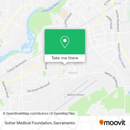 Mapa de Sutter Medical Foundation