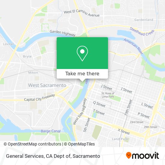 General Services, CA Dept of map