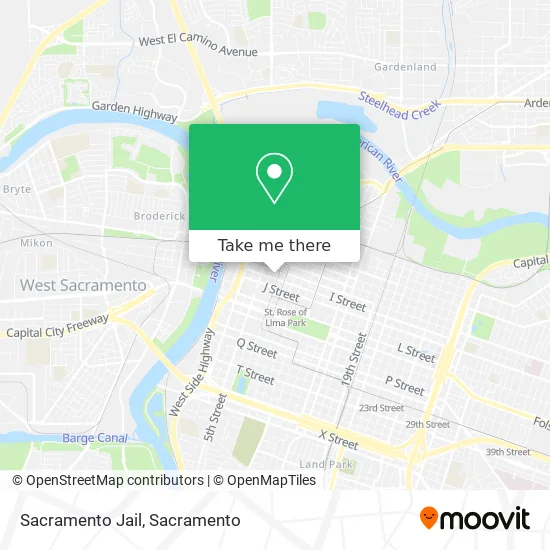 Mapa de Sacramento Jail