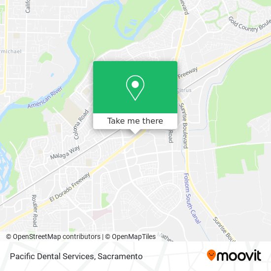 Mapa de Pacific Dental Services