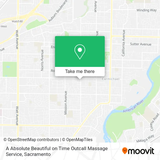 A Absolute Beautiful on Time Outcall Massage Service map
