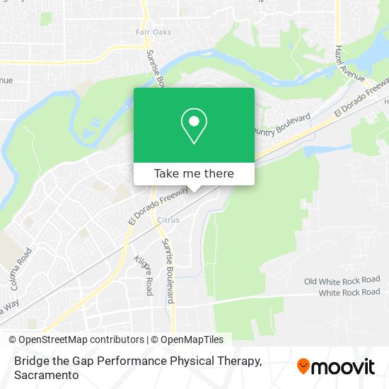 Mapa de Bridge the Gap Performance Physical Therapy