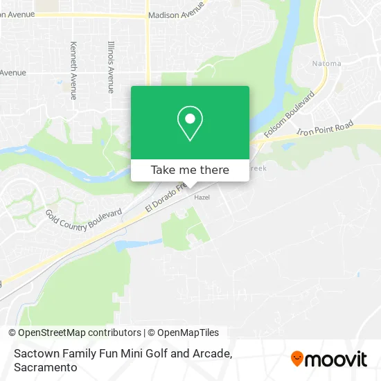 Sactown Family Fun Mini Golf and Arcade map