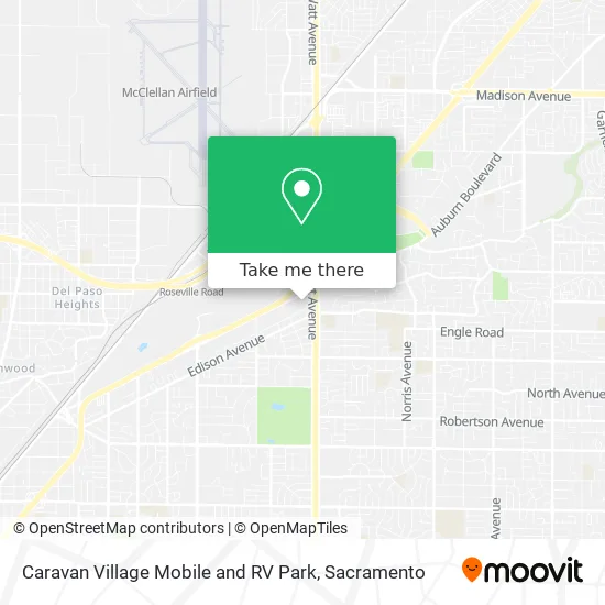 Caravan Village Mobile and RV Park map