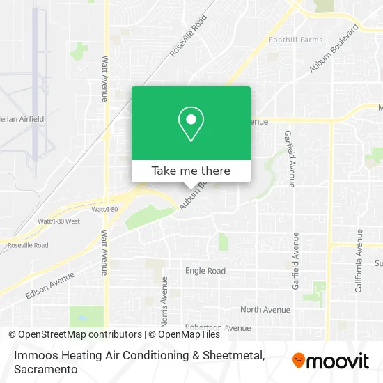 Immoos Heating Air Conditioning & Sheetmetal map