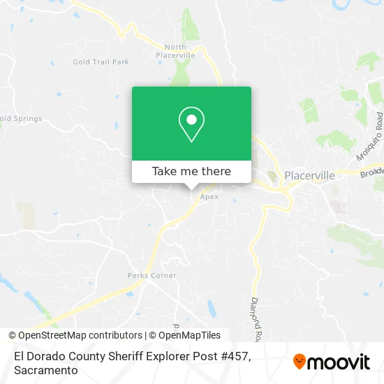 El Dorado County Sheriff Explorer Post #457 map