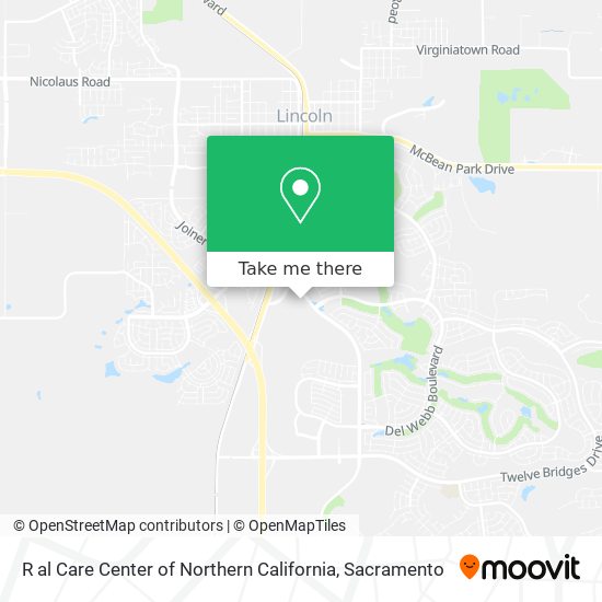 R al Care Center of Northern California map