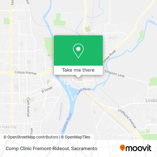 Comp Clinic Fremont-Rideout map