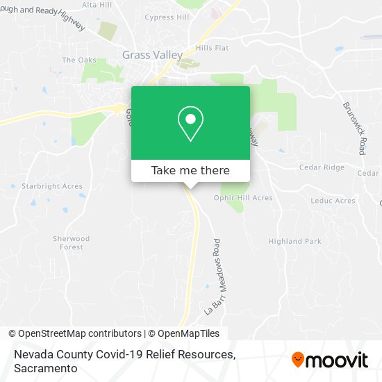 Nevada County Covid-19 Relief Resources map