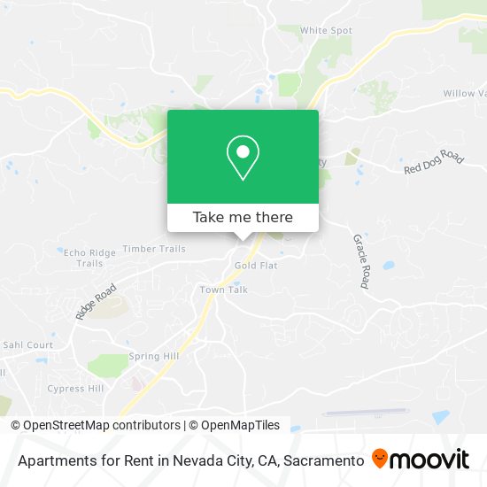 Mapa de Apartments for Rent in Nevada City, CA