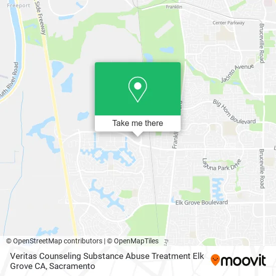 Mapa de Veritas Counseling Substance Abuse Treatment Elk Grove CA