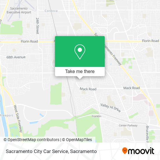 Sacramento City Car Service map