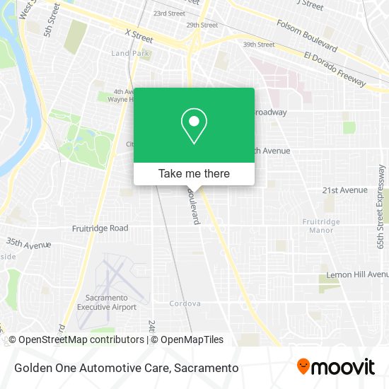 Golden One Automotive Care map