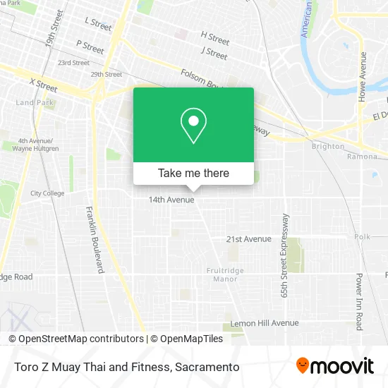 Toro Z Muay Thai and Fitness map