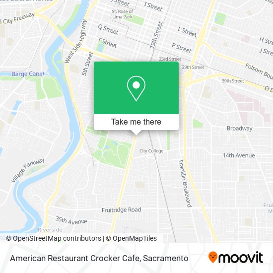 American Restaurant Crocker Cafe map