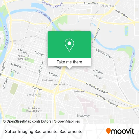 Sutter Imaging Sacramento map