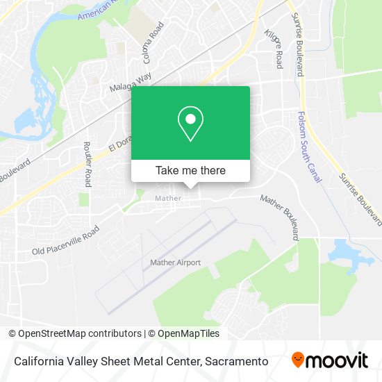 Mapa de California Valley Sheet Metal Center