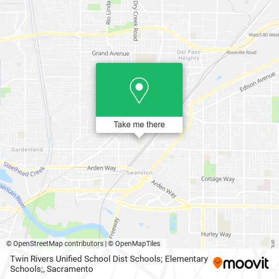 Mapa de Twin Rivers Unified School Dist Schools; Elementary Schools;