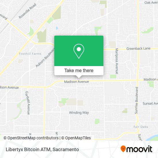 Mapa de Libertyx Bitcoin ATM