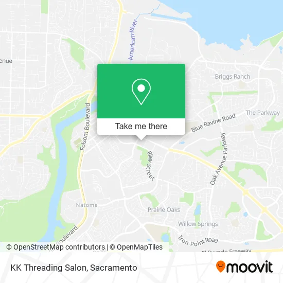 KK Threading Salon map