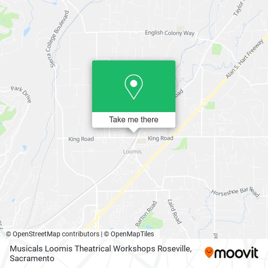 Mapa de Musicals Loomis Theatrical Workshops Roseville