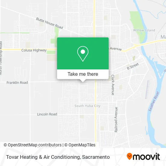 Tovar Heating & Air Conditioning map