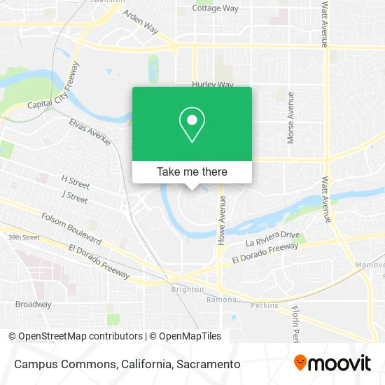 Campus Commons, California map