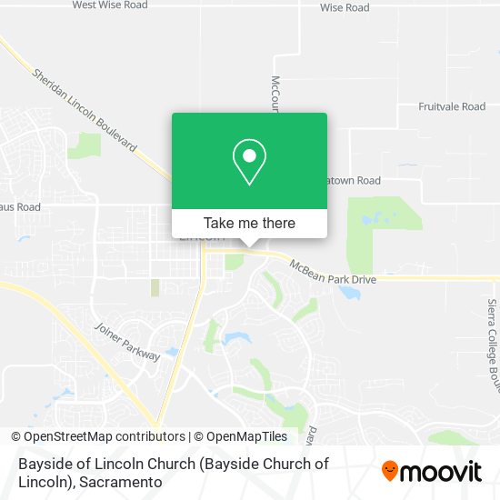 Bayside of Lincoln Church map