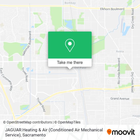 Mapa de JAGUAR Heating & Air (Conditioned Air Mechanical Service)