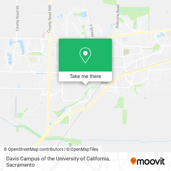 Mapa de Davis Campus of the University of California