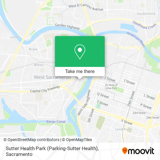 Mapa de Sutter Health Park (Parking-Sutter Health)