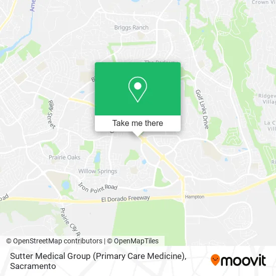 Mapa de Sutter Medical Group (Primary Care Medicine)