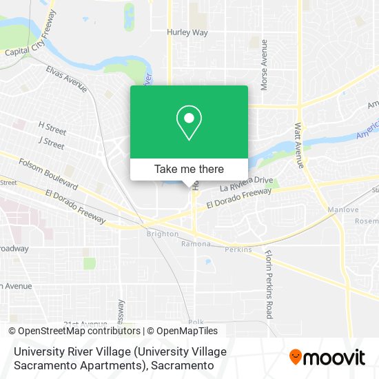 Mapa de University River Village (University Village Sacramento Apartments)