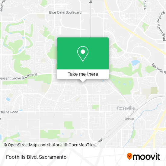 Mapa de Foothills Blvd