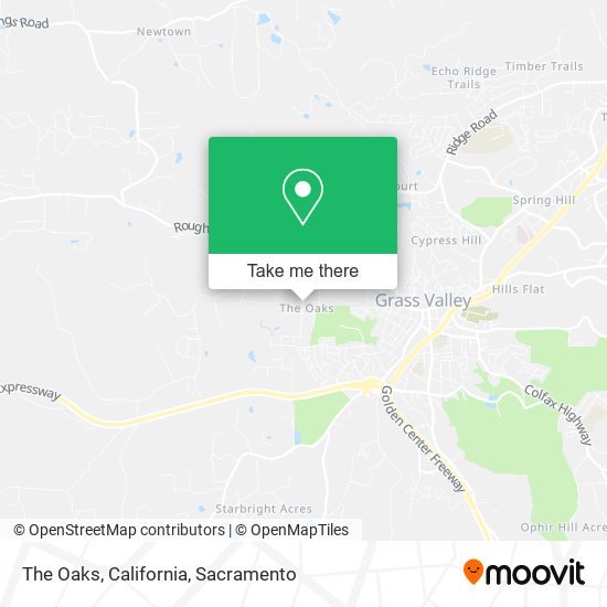 The Oaks, California map