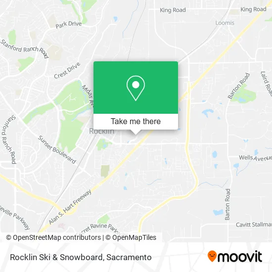 Rocklin Ski & Snowboard map