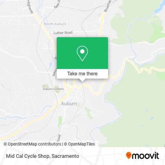 Mid Cal Cycle Shop map