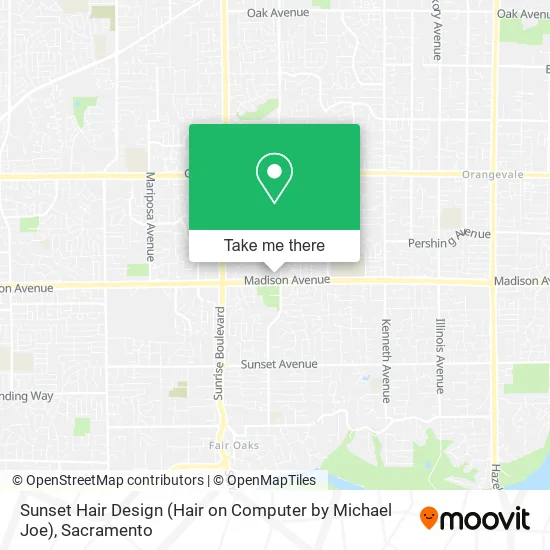 Sunset Hair Design (Hair on Computer by Michael Joe) map