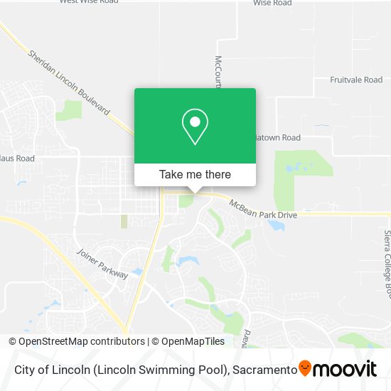 City of Lincoln (Lincoln Swimming Pool) map
