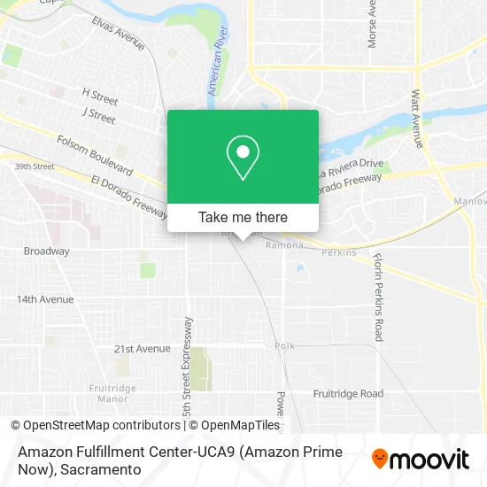 Mapa de Amazon Fulfillment Center-UCA9 (Amazon Prime Now)