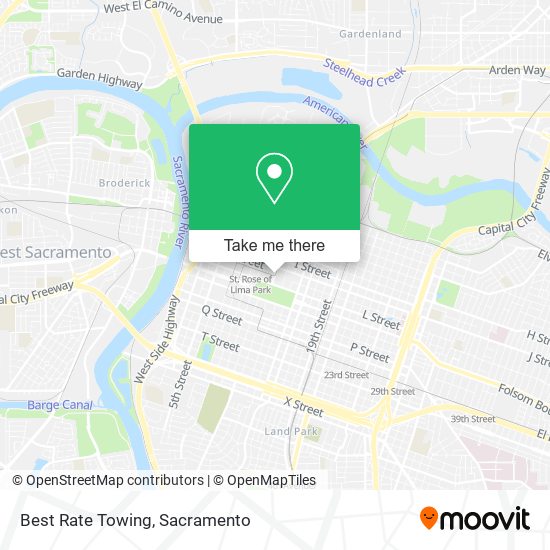 Best Rate Towing map