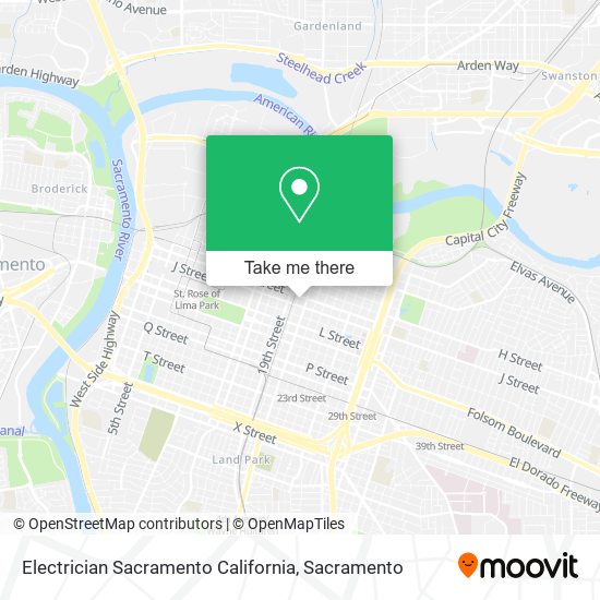 Mapa de Electrician Sacramento California