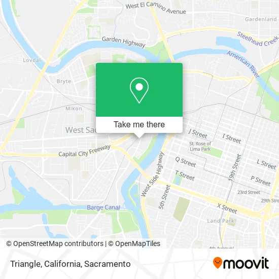 Triangle, California map