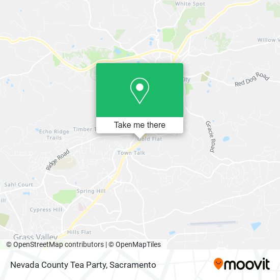Mapa de Nevada County Tea Party