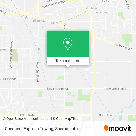 Cheapest Express Towing map
