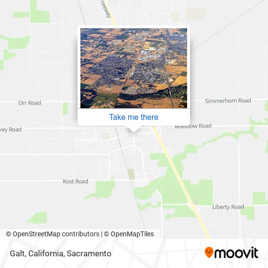 Galt, California map