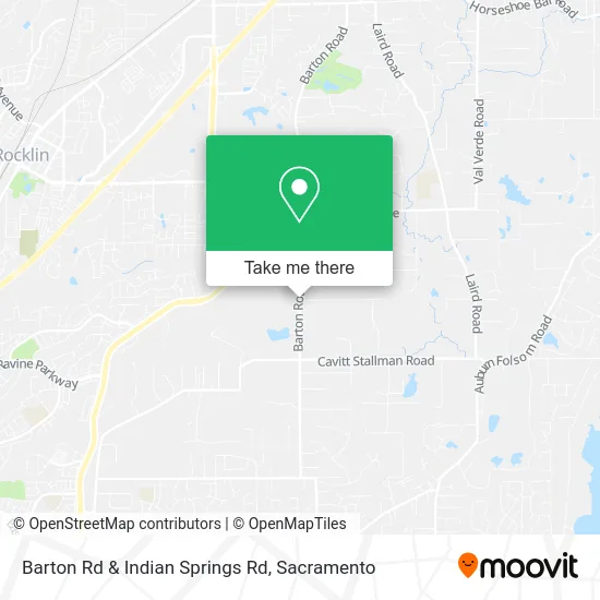 Barton Rd & Indian Springs Rd map